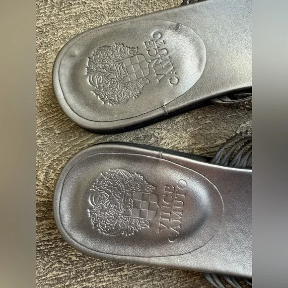 Vince Camuto Silver Strappy Toe-Ring Sandals - Picture 4 of 9